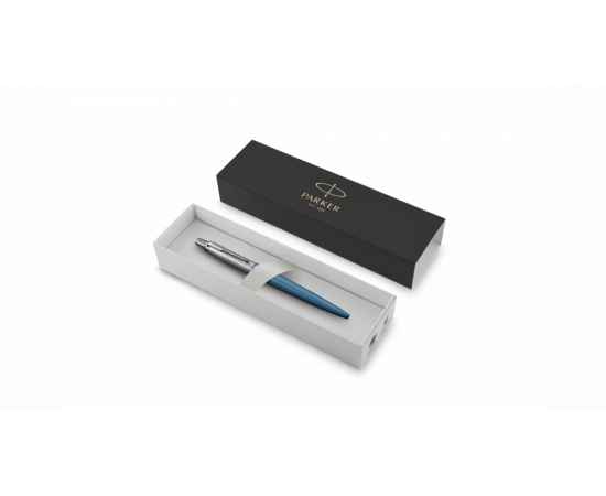 Подарочный набор: Шариковая ручка Parker Jotter Essential, Waterloo Blue CT и Ежедневник недатированный серебристый, изображение 5