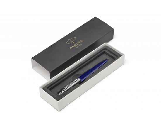 Подарочный набор: Шариковая ручка Parker Jotter Essential, Royal Blue CT и Ежедневник недатированный черный, изображение 7