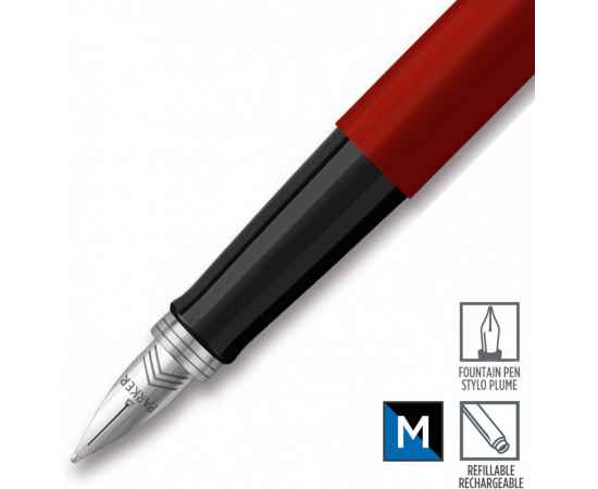 Перьевая ручка Parker Jotter, цвет ORIGINALS RED CT, цвет чернил синий/черный, толщина линии M, В БЛИСТЕРЕ, изображение 4