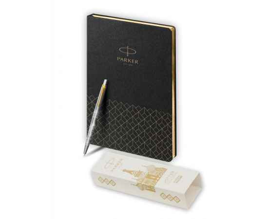 Подарочный набор: Шариковая ручка Parker Jotter Russia SE, цвет: St. Steel GT и Ежедневник  недатированный, чёрный, изображение 7