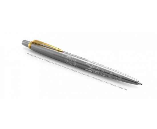 Подарочный набор: Шариковая ручка Parker Jotter Russia Steel GT и Ежедневник недатированный золотистый золотой срез, изображение 8
