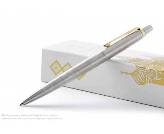 Подарочный набор:Шариковая ручка Parker Jotter Russia SE, цвет: St. Steel GT и Ежедневник недатир. триколор, изображение 9