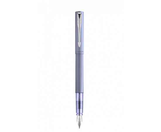 Перьевая ручка Parker Vector XL Silver Blue CT, цвет чернил blue, перо: F/M, в подарочной упаковке., изображение 5