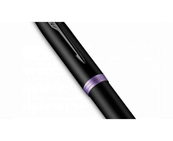 Ручка-роллер Parker IM Vibrant Rings Flame Amethyst Purple, стержень:Fblk, в подарочной упаковке., изображение 5