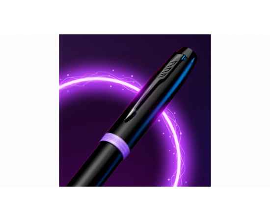 Ручка-роллер Parker IM Vibrant Rings Flame Amethyst Purple, стержень:Fblk, в подарочной упаковке., изображение 6