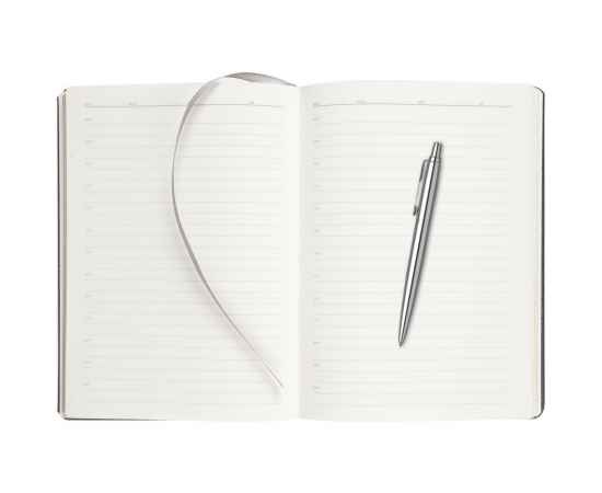 Подарочный набор: Шариковая ручка Parker Jotter Essential, St. Steel СT и Ежедневник  недатированный, серый, изображение 9