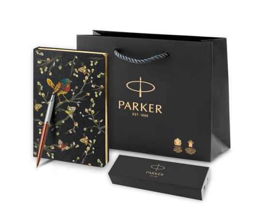 Подарочный набор: Шариковая ручка Parker Jotter Essential Chelsea Orange CT и Ежедневник недатированный, черный., изображение 9