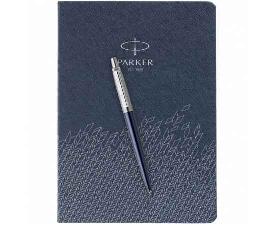 Подарочный набор: Шариковая ручка Parker Jotter Essential, Royal Blue CT и Ежедневник недатированный, синий, изображение 5