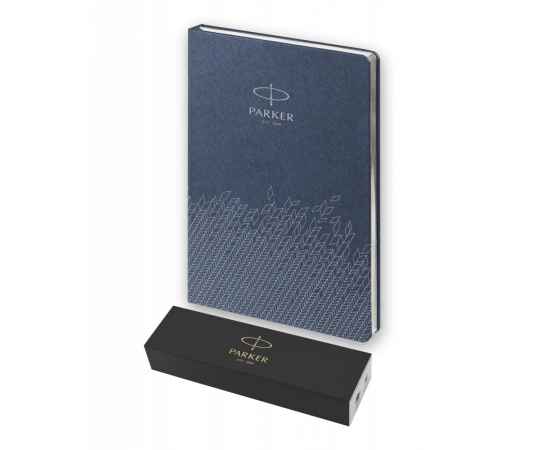 Подарочный набор: Шариковая ручка Parker Jotter Essential, Royal Blue CT и Ежедневник недатированный, синий, изображение 7