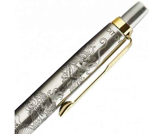 Шариковая ручка Parker Jotter Dragon Special Edition, цвет: St. Steel GT, стержень: Mblue в подарочной коробке, изображение 8