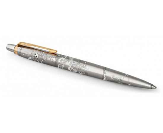Шариковая ручка Parker Jotter Dragon Special Edition, цвет: St. Steel GT, стержень: Mblue в подарочной коробке, изображение 9