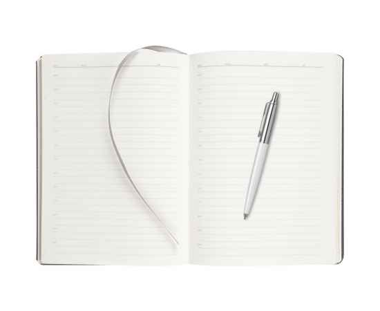 Подарочный набор: Шариковая ручка Parker Jotter K60, цвет: White и Ежедневник  недатированный, серый, изображение 9