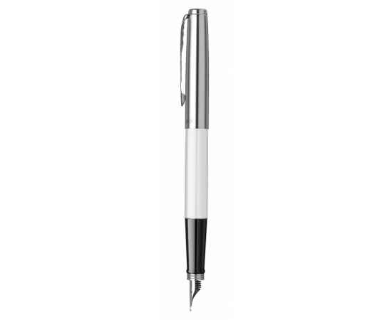 Перьевая ручка Parker Jotter, цвет ORIGINALS WHITE CT, цвет чернил синий/черный, толщина линии M, В БЛИСТЕРЕ, изображение 3