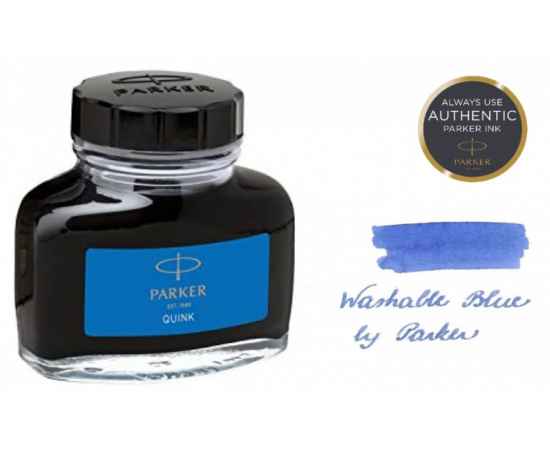 Флакон с чернилами Parker Bottle Quink синие, смываемые, изображение 3