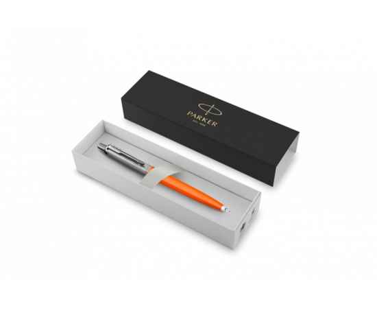 Шариковая ручка Parker Jotter Originals Orange Chrome CT, стержень: Mblue в подарочной упаковке, изображение 2
