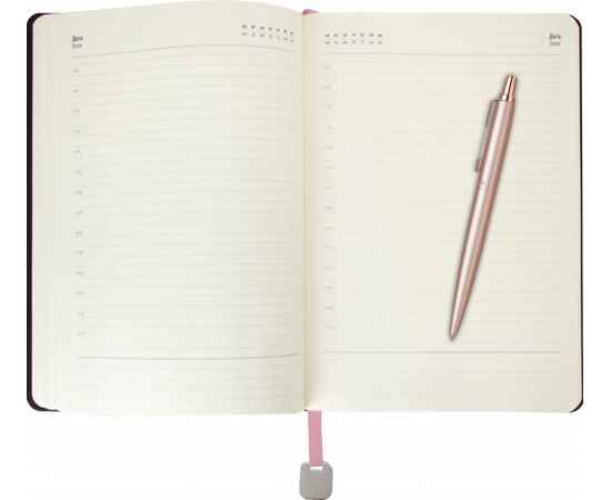 Подарочный набор: Шариковая ручка Jotter XL SE20 Monochrome в подарочной упаковке Pink Gold и Ежедневник недатированный  светло-розовый, изображение 4