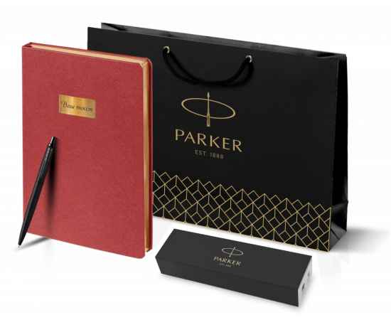 Подарочный набор: Шариковая ручка Parker  Jotter XL SE20 Monochrome в подарочной упаковке, цвет: Black, стержень: Mblue и Ежедневник недатиров, изображение 14