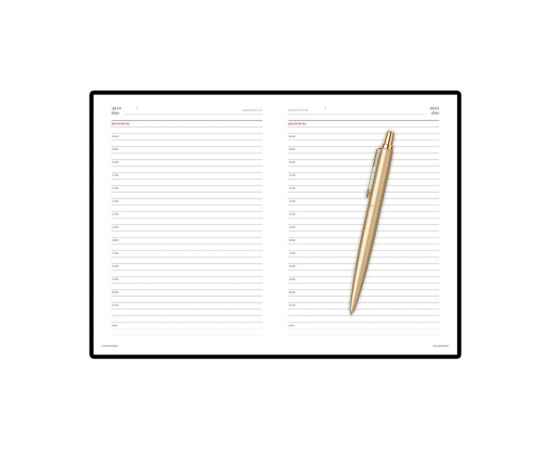 Подарочный набор: Шариковая ручка Jotter XL SE20 Monochrome в подарочной упаковке, цвет: Gold, стержень Mblue и Ежедневник коричневый недатированный, изображение 9