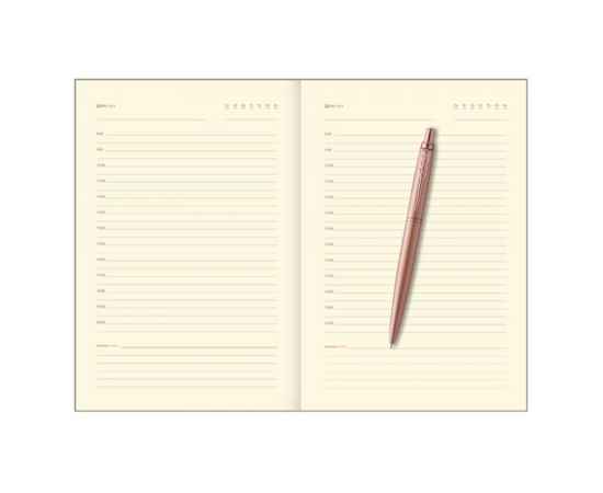 Подарочный набор:Шариковая ручка Parker Jotter XL SE20 Monochrome, цвет: Pink Gold b Ежедневник недатированный розовое золото., изображение 11