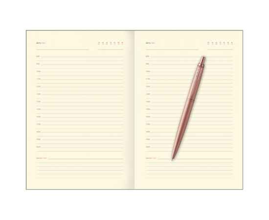 Подарочный набор: Шариковая ручка Parker Jotter XL SE20 Monochrome Pink Gold и Ежедневник недатир. Golden mirror, изображение 12