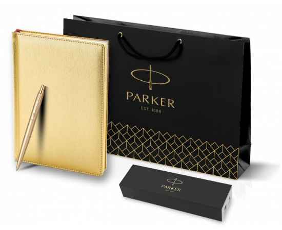 Подарочный набор: Шариковая ручка Jotter XL Gold и Ежедневник недатированный золотистый золотой срез, изображение 11