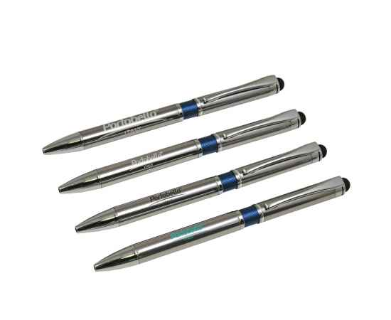 Шариковая ручка iP, синяя, Цвет: серый, синий, Размер: 12x140x8, изображение 8
