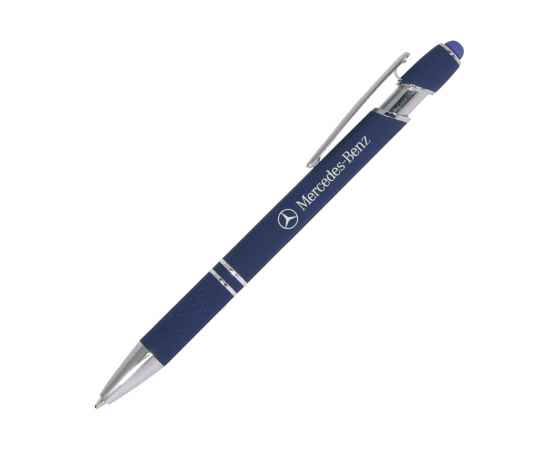 Шариковая ручка Comet, синяя, Цвет: синий, серебряный, Размер: 12x140x7, изображение 2