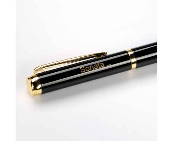 Шариковая ручка Sonata BP, черная/позолота, Цвет: черный, золотой, Размер: 15x135x11, изображение 9