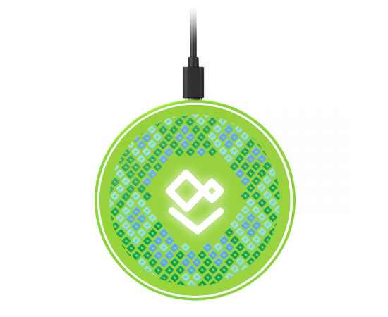 Беспроводное зарядное устройство с подсветкой 15W Auris, салатовое, Цвет: зеленый, Размер: 134x103x15, изображение 7