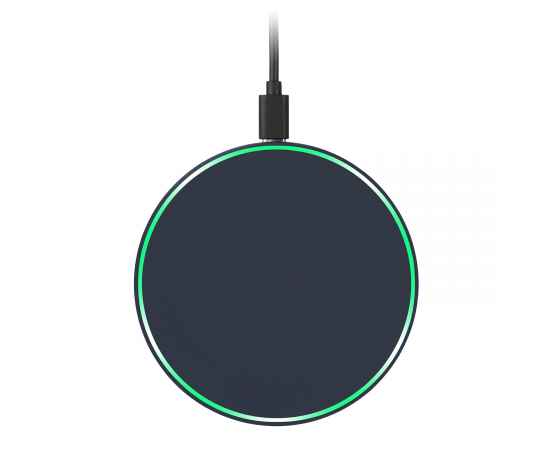Беспроводное зарядное устройство с подсветкой 15W Auris, синее, Цвет: синий, Размер: 134x103x15, изображение 3