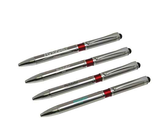 Шариковая ручка iP, красная, Цвет: серый, красный, Размер: 12x140x8, изображение 3