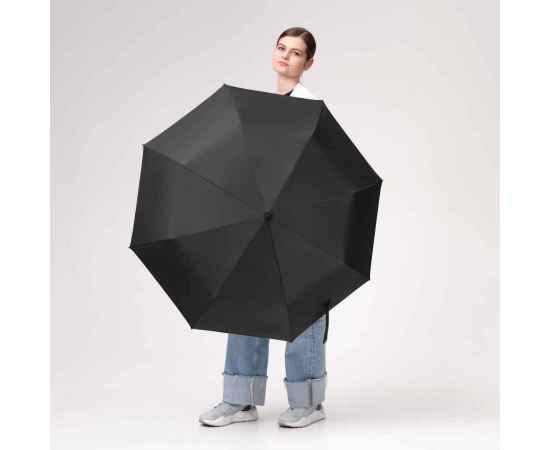 Зонт складной Azimut, черный, Цвет: черный, Размер: 68x375x68, изображение 3