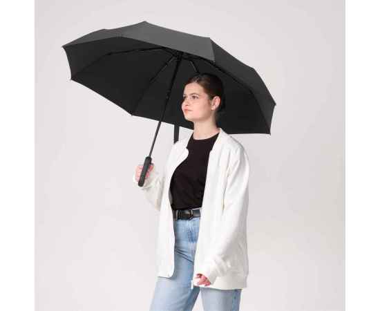 Зонт складной Azimut, черный, Цвет: черный, Размер: 68x375x68, изображение 5