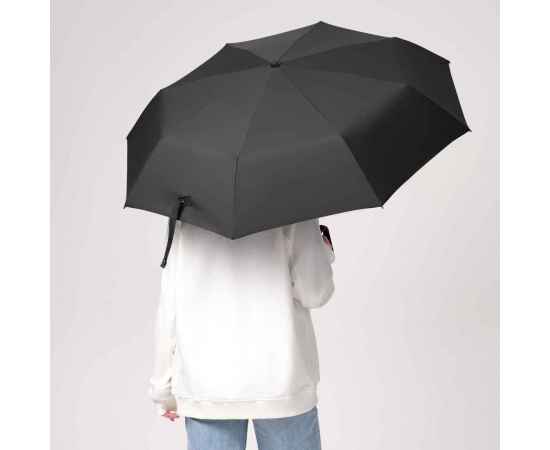 Зонт складной Azimut, черный, Цвет: черный, Размер: 68x375x68, изображение 6