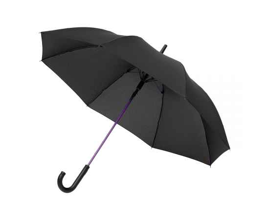 Зонт-трость Quantum, черный/фиолетовый, Цвет: черный, фиолетовый, Размер: 120x860x45