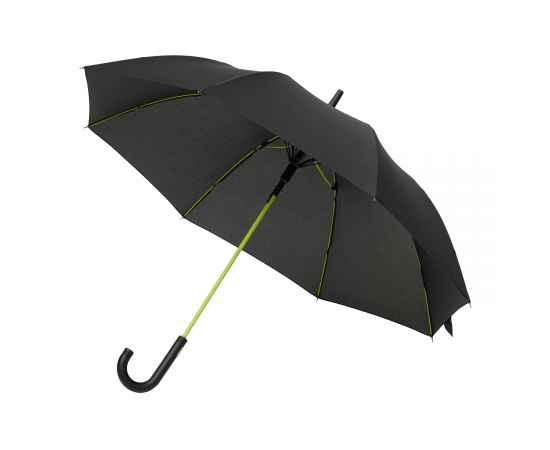 Зонт-трость Quantum, черный/салатовый, Цвет: черный, салатовый, Размер: 120x860x45