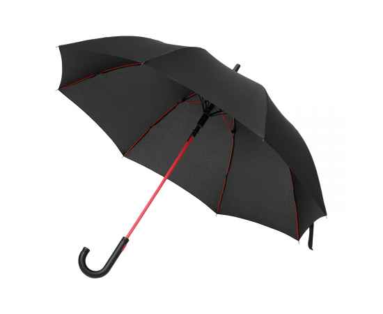 Зонт-трость Quantum, черный/красный, Цвет: черный, красный, Размер: 120x860x45