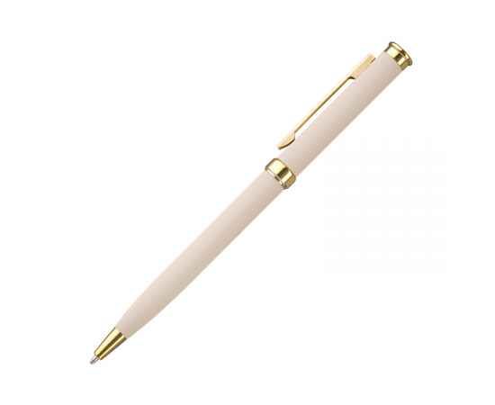 Шариковая ручка Benua, бежевая/позолота, Цвет: бежевый, золотой, Размер: 11x135x8