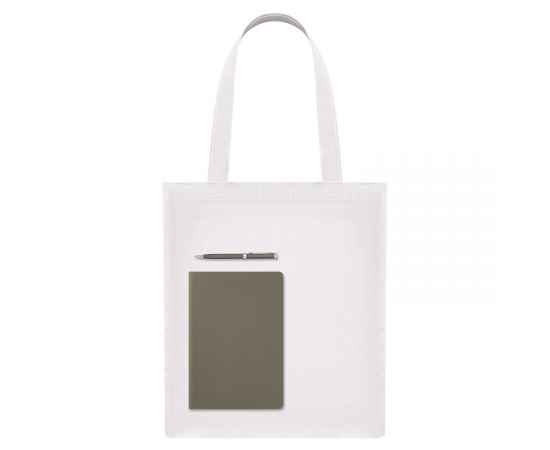 Подарочный набор Lite, серый (шоппер, ежедневник, ручка), Цвет: серый, Размер: 360x400x10