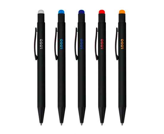 Ручка шариковая Raven (черная с оранжевым), Цвет: черный с оранжевым, изображение 2
