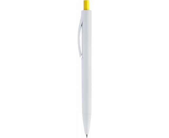 Ручка IGLA COLOR Белая с желтой кнопкой 1033.04, изображение 2