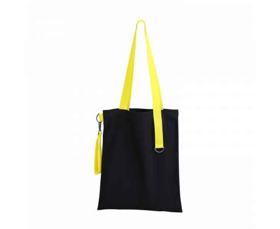 Шоппер Superbag black (чёрный с жёлтым), Цвет: чёрный с жёлтым, изображение 3