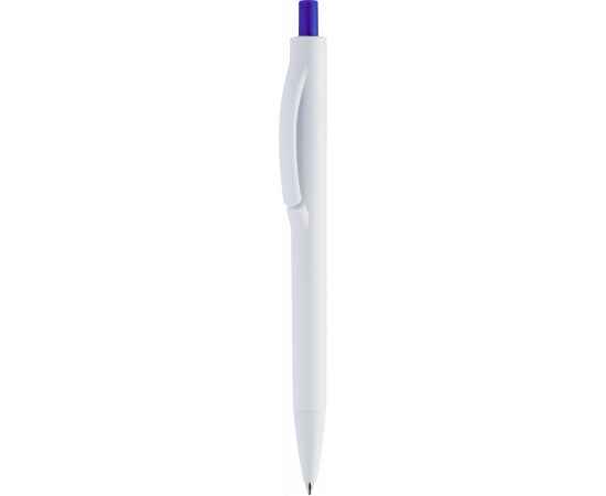 Ручка IGLA COLOR Белая с синей кнопкой 1033.01, изображение 3