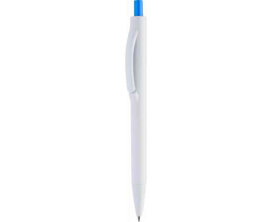 Ручка IGLA COLOR Белая с голубой кнопкой 1033.12