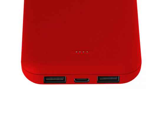 Внешний аккумулятор с подсветкой SIRIUS SOFT TYPE-C, 10000 мА·ч Красный 5041.03, изображение 4