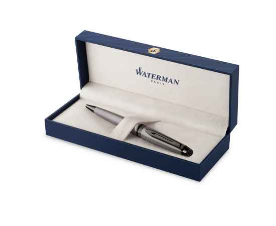 Шариковая ручка WatermanExpert Silver, цвет чернил Mblue,  в подарочной упаковке, изображение 2