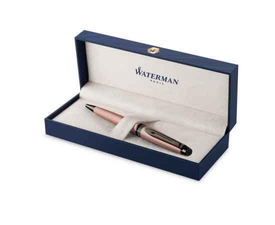 Шариковая ручка Waterman Expert Rose Gold, цвет чернил Mblue,  в подарочной упаковке, изображение 2