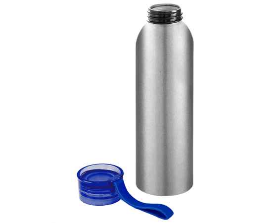 Бутылка для воды VIKING SILVER 650мл. Серебристая с синей крышкой 6141.01, изображение 2