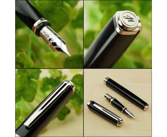 Перьевая ручка Waterman Exception, цвет: Slim Black ST, перо: F/M, изображение 4