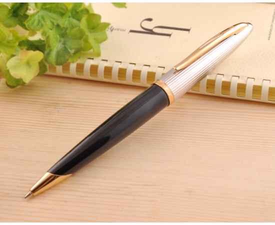 Шариковая ручка Waterman Carene De Luxe, цвет: Black/Silver, стержень: Mblue, изображение 5